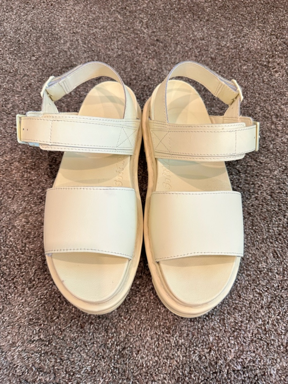 Dr. Martens Voss Mono Platform Sandals Pale Yellow US 9 EU 41 Minimalist Grunge - Picture 4 of 9